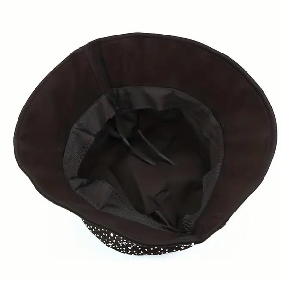 Black Rhinestone Decor Bucket Hat - Picture 4 of 6